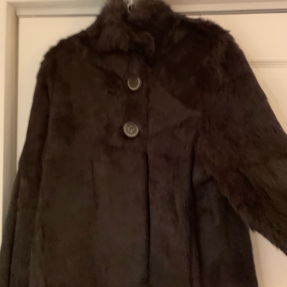 Rabbit fur jacket. Bell sleeves. Size 6. - Picture 2 of 3